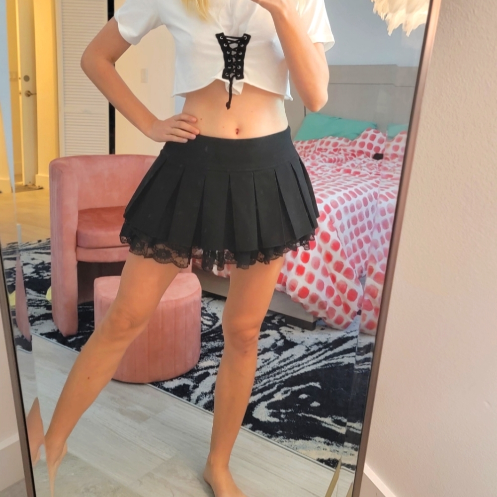 Britney Spears Style Black Sexy School Skirt